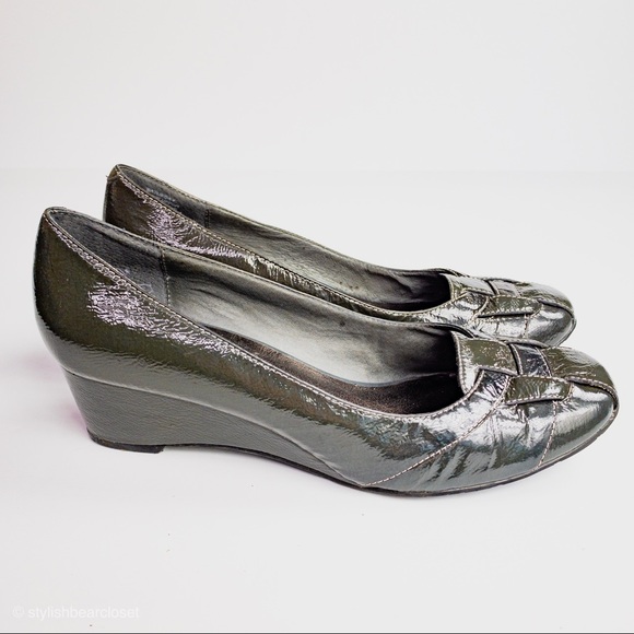 Matisse Wedges Green Leather Low Heel - Picture 2 of 6